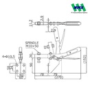 KAKUTA Horizontal Handle Toggle Clamps KAK 38P(L)