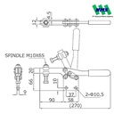 KAKUTA Horizontal Handle Toggle Clamps KAK 38D(S)