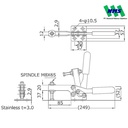KAKUTA Horizontal Handle Toggle Clamps KAK 38B(L)-2S