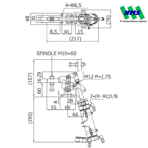 KAKUTA Lower Holding Pneumatic Clamp KAK 201S