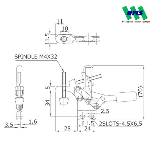 KAKUTA Vertical Handle Toggle Clamps KAK 09S