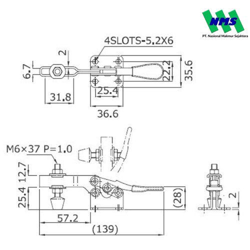 KAKUTA 'Horizontal Handle Toggle Clamps HH350-2S