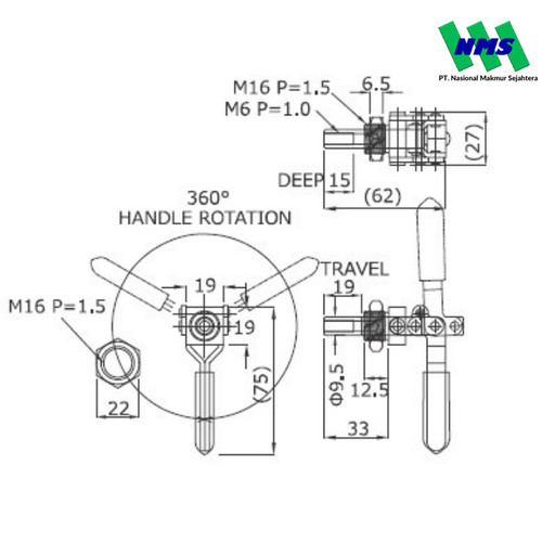 KAKUTA Horizontal Clamps FM-50