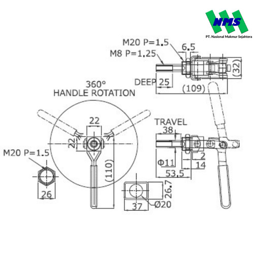KAKUTA Horizontal Clamps FM150