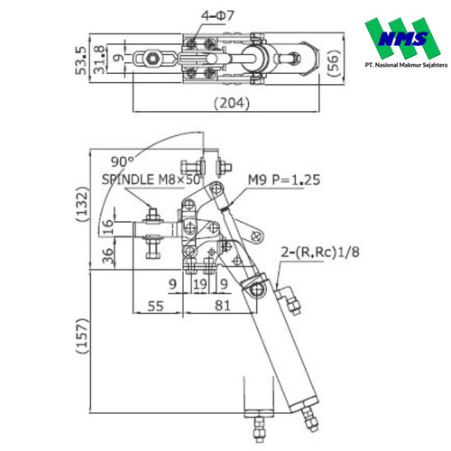 KAKUTA Lower Holding Pneumatic Clamp AC451