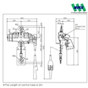 ENDO Air Hoist EHL-025TS PCS-1 (Single chain with remote type)