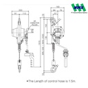 ENDO Air Hoist EHW-60R (Wire with Remote Type)