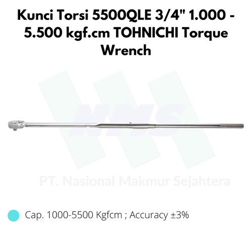 Kunci Torsi 5500QLE 3/4" 1.000 - 5.500 kgf.cm TOHNICHI Torque Wrench