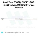 Kunci Torsi 5500QLE 3/4" 1.000 - 5.500 kgf.cm TOHNICHI Torque Wrench