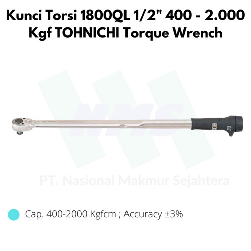 Kunci Torsi 1800QL 1/2" 400 - 2.000 Kgf TOHNICHI Torque Wrench