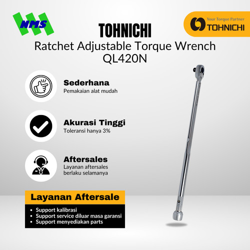 Kunci Torsi QL420N 3/4" 60 - 420Nm TOHNICHI Torque Wrench
