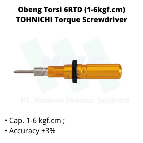 Obeng Torsi 6RTD 1 - 6 kgf.cm TOHNICHI Rotary Slip Torque Screwdriver