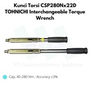 Kunci Torsi CSP280Nx22D 40-280Nm TOHNICHI Interchangeable TorqueWrench