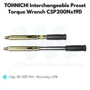 Kunci Torsi CSP200Nx19D 40-200Nm TOHNICHI Interchangeable TorqueWrench