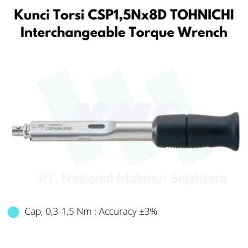 Kunci Torsi CSP1,5Nx8D 1.5Nm TOHNICHI Preset Interchangeable Wrench