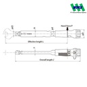 Kunci Torsi CL200Nx19D TOHNICHI Interchangeable Torque Wrench