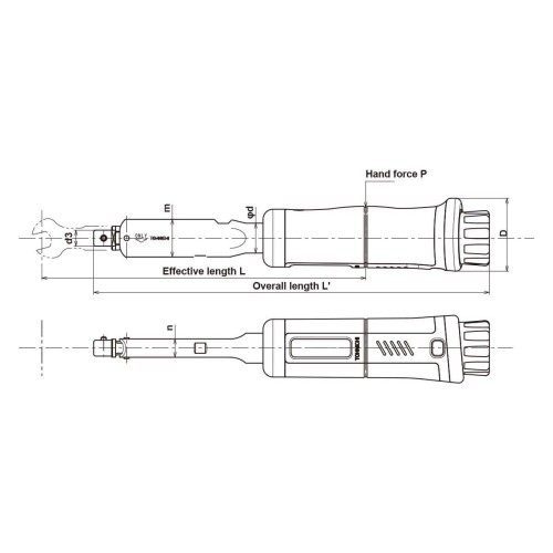 Kunci Torsi CL2Nx8D TOHNICHI 0,4 ~ 2 Nm Interchangeable Torque Wrench