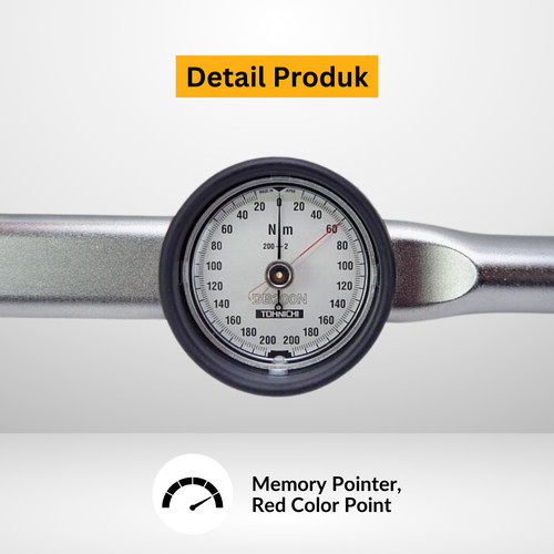 Kunci Torsi DB200N-S 1/2" TOHNICHI Dial Indicating Torque Wrench
