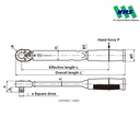 Kunci Torsi QSP140N 1/2" 30 - 140 Nm TOHNICHI Preset Torque Wrench