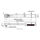 Kunci Torsi QSP50N 3/8" 10-50 Nm TOHNICHI Preset Torque Wrench