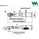 Kunci Torsi QSP3N 1/4" 0.6-3 Nm TOHNICHI Preset Torque Wrench