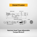 Kunci Torsi 2800QL 3/4" 400 - 2.800 Kgf.cm TOHNICHI Torque Wrench