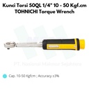 Kunci Torsi 50QL 1/4" 10 - 50 Kgf.cm TOHNICHI Torque Wrench