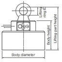 Kanetec Small Electromagnetic Lifma LMU-25SRD Magnet