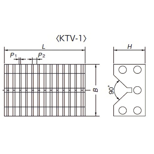 V Blok Chuck Block KANETEC KTV-1 (1 pasang = 2pcs)