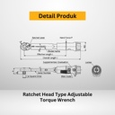 Kunci Torsi QL100N4 3/8" 20 - 100 Nm TOHNICHI Torque Wrench