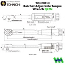Kunci Torsi QL2N 1/4" 0.4 - 2 Nm TOHNICHI Torque Wrench
