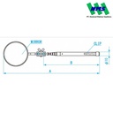 Niigata Seiki Telescoping Magnifying Inspection Mirror IMTR-80K