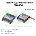 Feeler gauge stainless steel SFG-08-1 (0,08mm x 1 m)