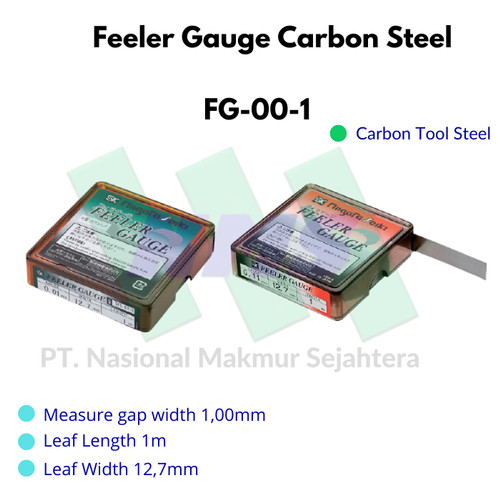 Feeler gauge carbon steel FG-00-1 (1 mm x 1 m)