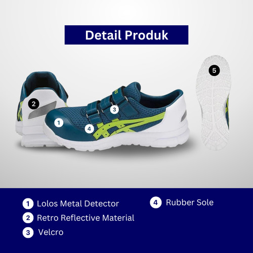 Trusco 103-3419 ASICS Protective Sneaker FCP202.4589 Sepatu Safety