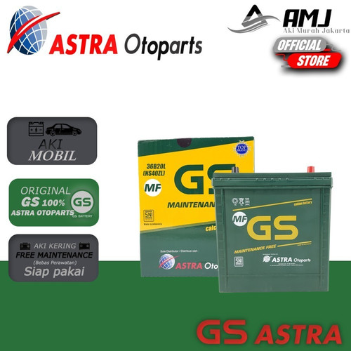 GS Astra MF Aki Mobil Mitsubishi Xpander Cross NS40ZL Aki Kering 12V / 35Ah