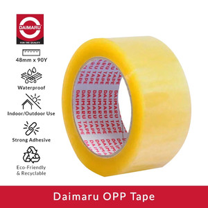 Daimaru OPP Lakban Bening / Coklat 48 mm x 90 yard 2 Inch - Solasi bening serbaguna