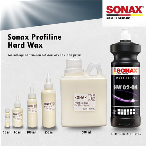 SONAX Profiline HW 02 04 Hard Wax Liquid Carnauba Wax Sealant Pengkilap Mobil Motor Repack / Ecer 280 300