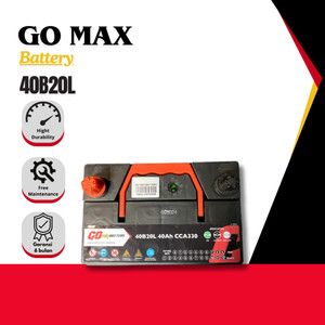 Go Max Battery Aki Mobil CALYA / SIGRA 40B20L / NS40ZL Aki kering 12v 40Ah CCA330 bebas perawatan