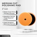 ANIKI 5" inch Medium Cut Polishing Pad / Busa Poles Mobil Motor