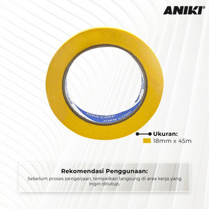 ANIKI Paper Tape 18mm x 45mm / Lakban Kertas Masking Tape / Detailing