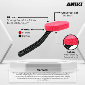 ANIKI Universal Car Tire Brush / Semir ban / Pengkilap Ban
