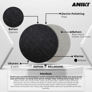 ANIKI 5" inch Denim Polishing Pad / Busa Poles / OrangePeel Removal