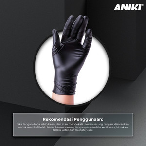 ANIKI Sarung Tangan Hitam 100pcs / Detailing Gloves