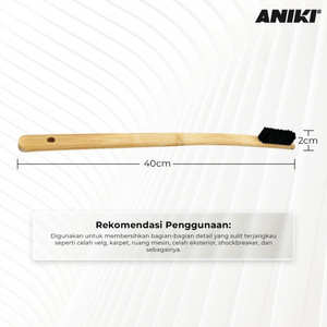 ANIKI Detailing Wood Long Brush / Velg / Kolong Ban / Detailing