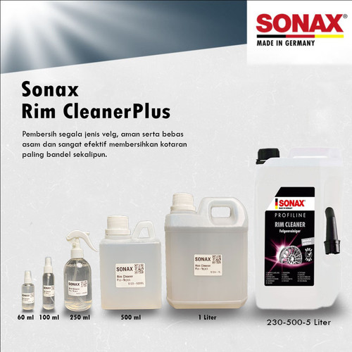 SONAX Rim Cleaner Plus Wheel Cleaner Pembersih Velg / Besi / Rem / Iron Remover - REPACK / ECER 230-500