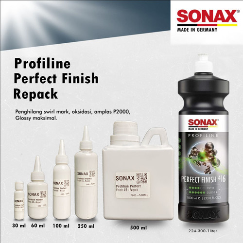 SONAX Profiline PERFECT FINISH 4/6 REPACK / ECER Step 1 Polish High Gloss / Poles Mobil Motor 224 300