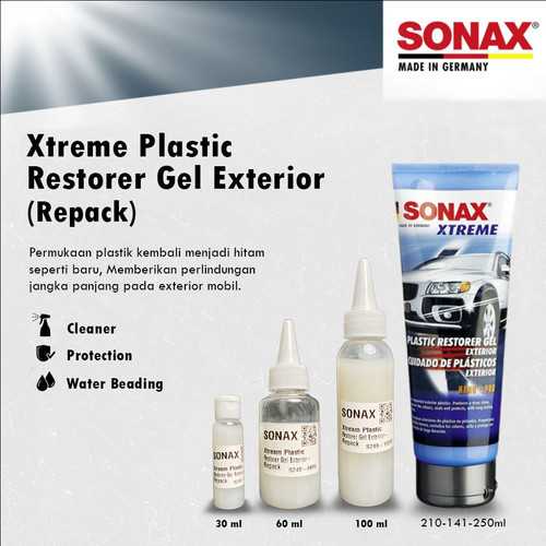 SONAX Xtreme Plastic Restorer Gel Trim Eksterior REPACK / ECER 210-141
