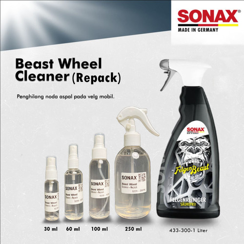 SONAX Beast Wheel Cleaner Acid Free Pembersih Velg Repack / Ecer