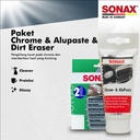 Paket Sonax Chrome & Alu Paste 75Ml + Sonax Dirt Eraser 250Gr